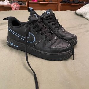 Black and Blue Nike Air Force - youth